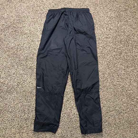 Nike Mens Black Windbreaker Track Pants With Elastic Waist & Zippered Ankles L - Picture 2 of 7